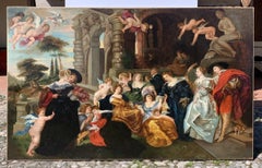 Pieter Paul Rubens follower - Late 18th century figure painting - Garden of love