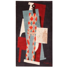 After Picasso Art Rug Vintage Scandinavian. Size: 3 ft 4 in x 5 ft 8 in