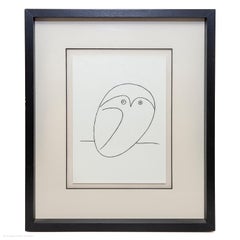 After Picasso Line Drawing Owl Set of 6 Butterfly Dog Horse Camel Flamingo Print