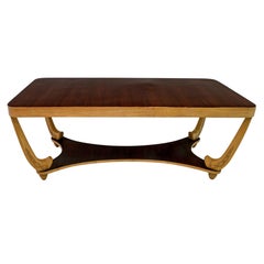 After Pier Luigi Colli Midcentury Italian Maple and Walnut Table, 1940s