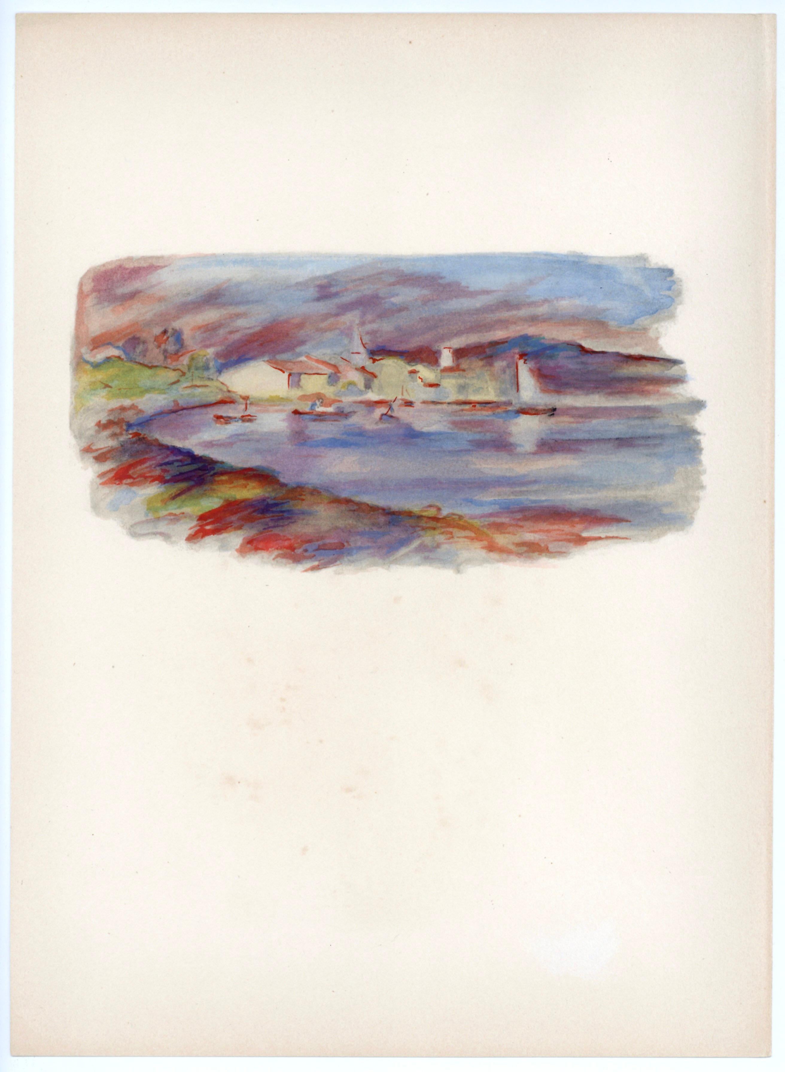 "Les Martigues" pochoir - Print by (after) Pierre Auguste Renior