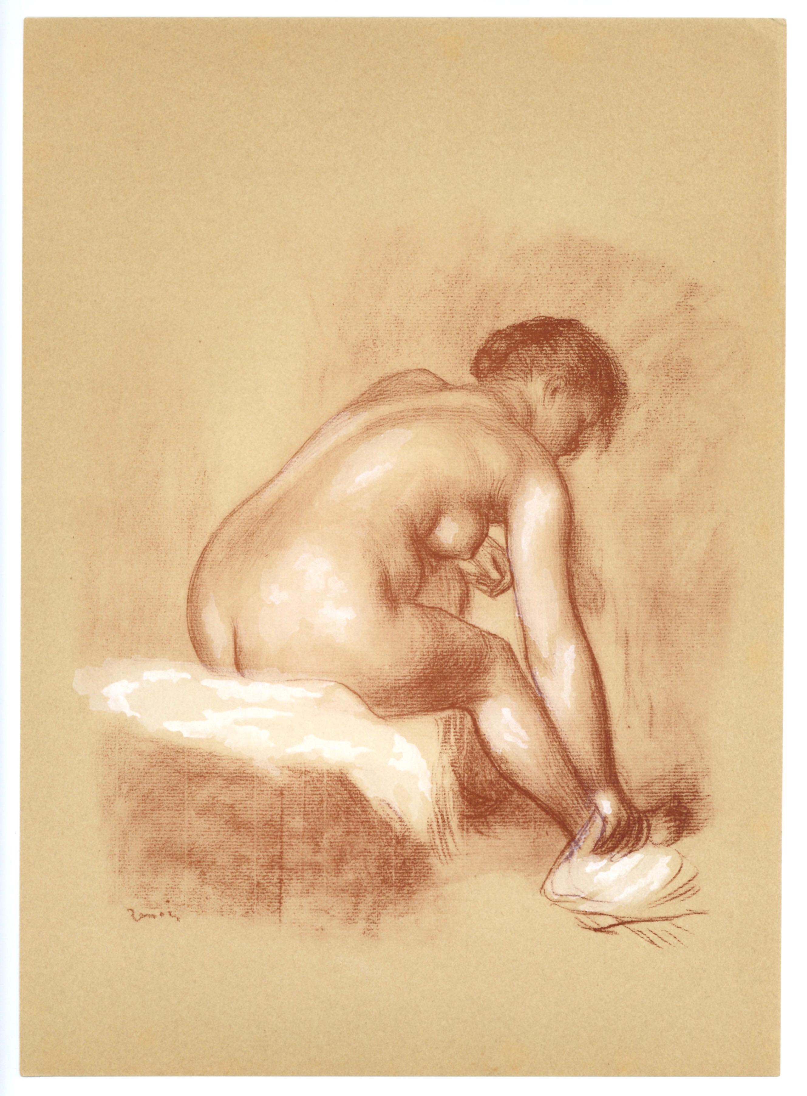 "Nu" pochoir - Print by (after) Pierre Auguste Renior