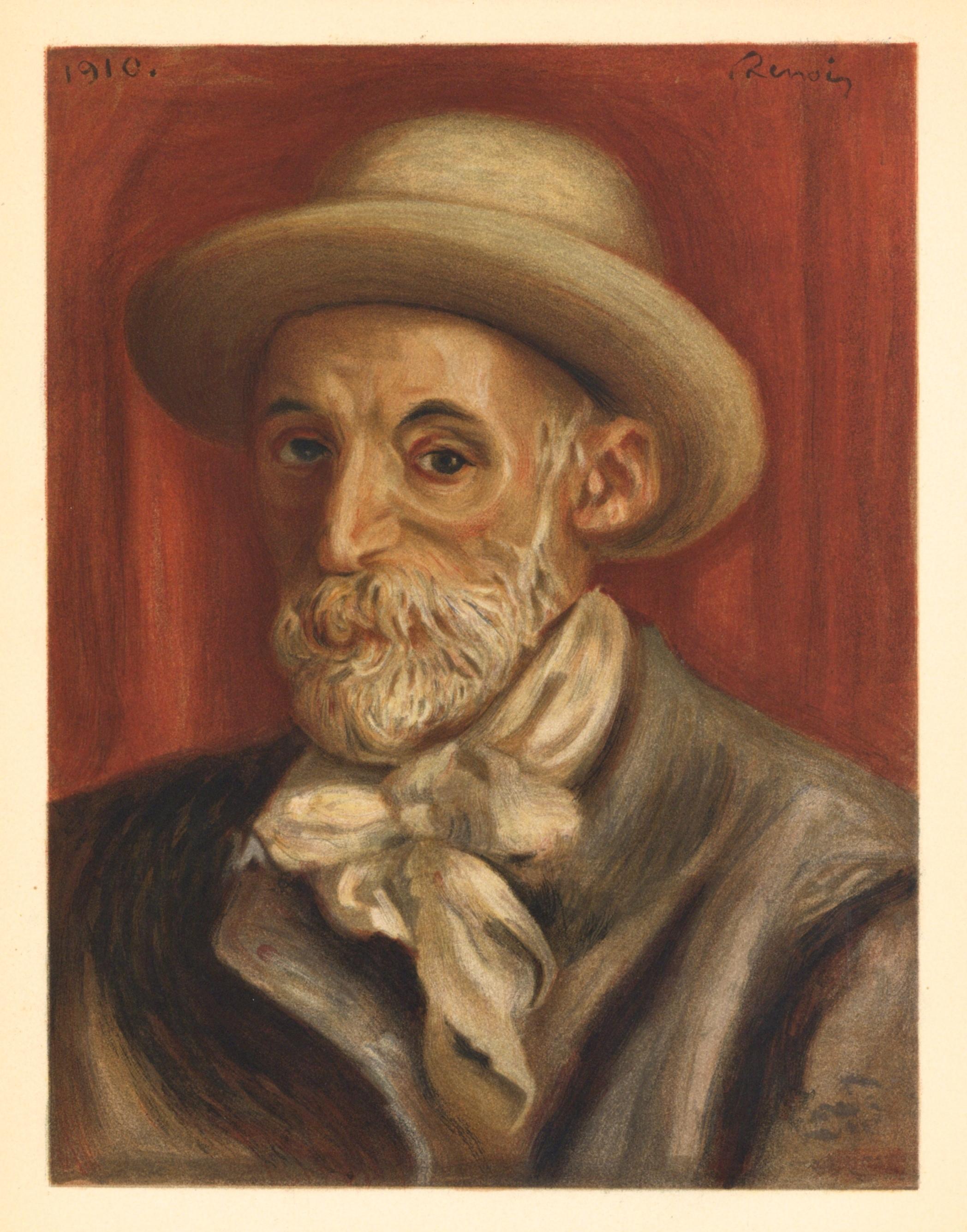 "Self Portrait" lithograph - Print by (after) Pierre Auguste Renior