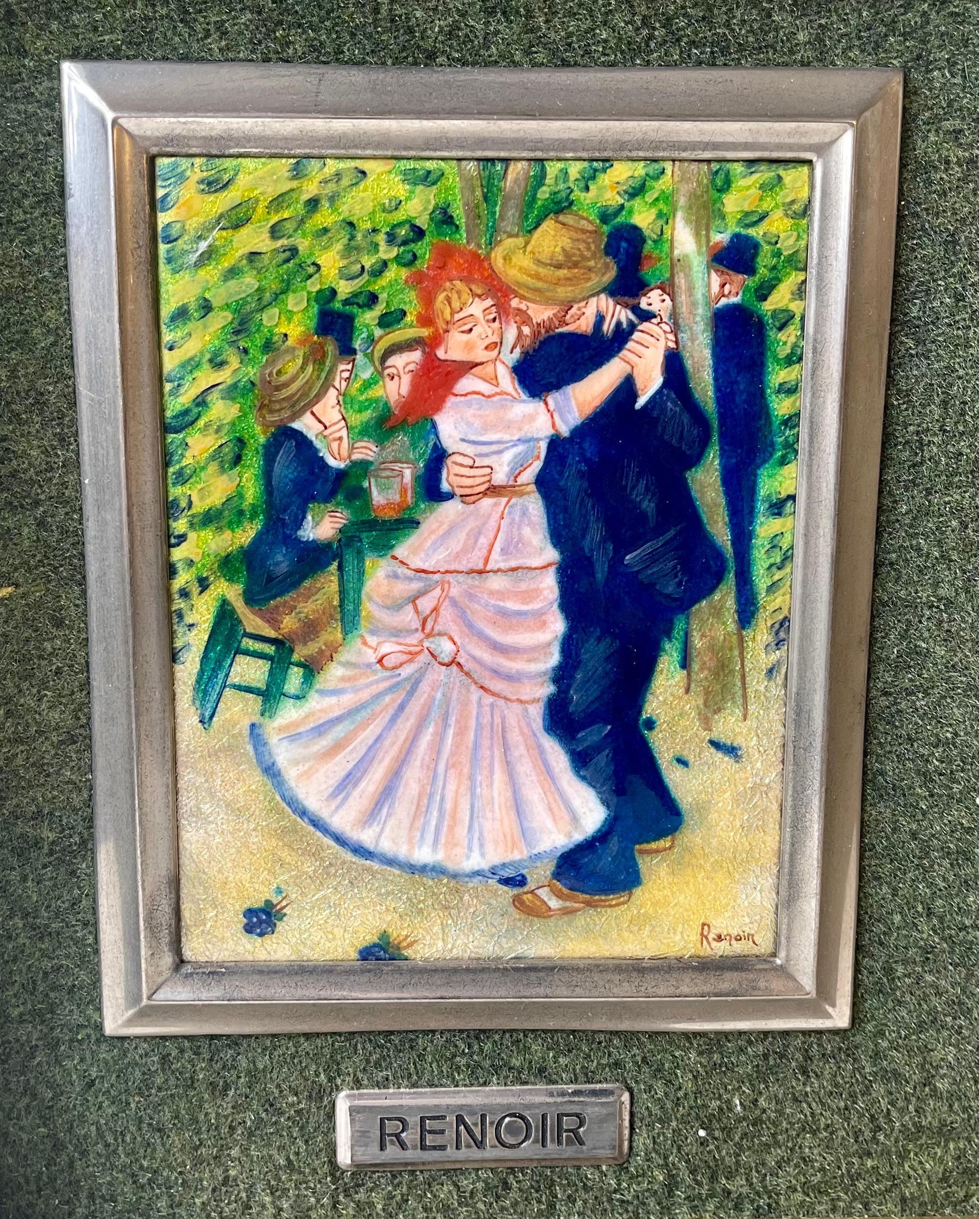 Esmalte Vintage 'Baile en Bougival' de Pierre-Auguste Renoir por Barba Spain Moderno de mediados de siglo en venta