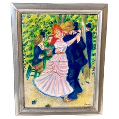 Nach Pierre-Auguste Renoirs 'Tanz auf dem Bougival' Vintage Emaille von Barba Spain