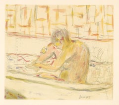 "Femme dans sa baignoire" lithograph