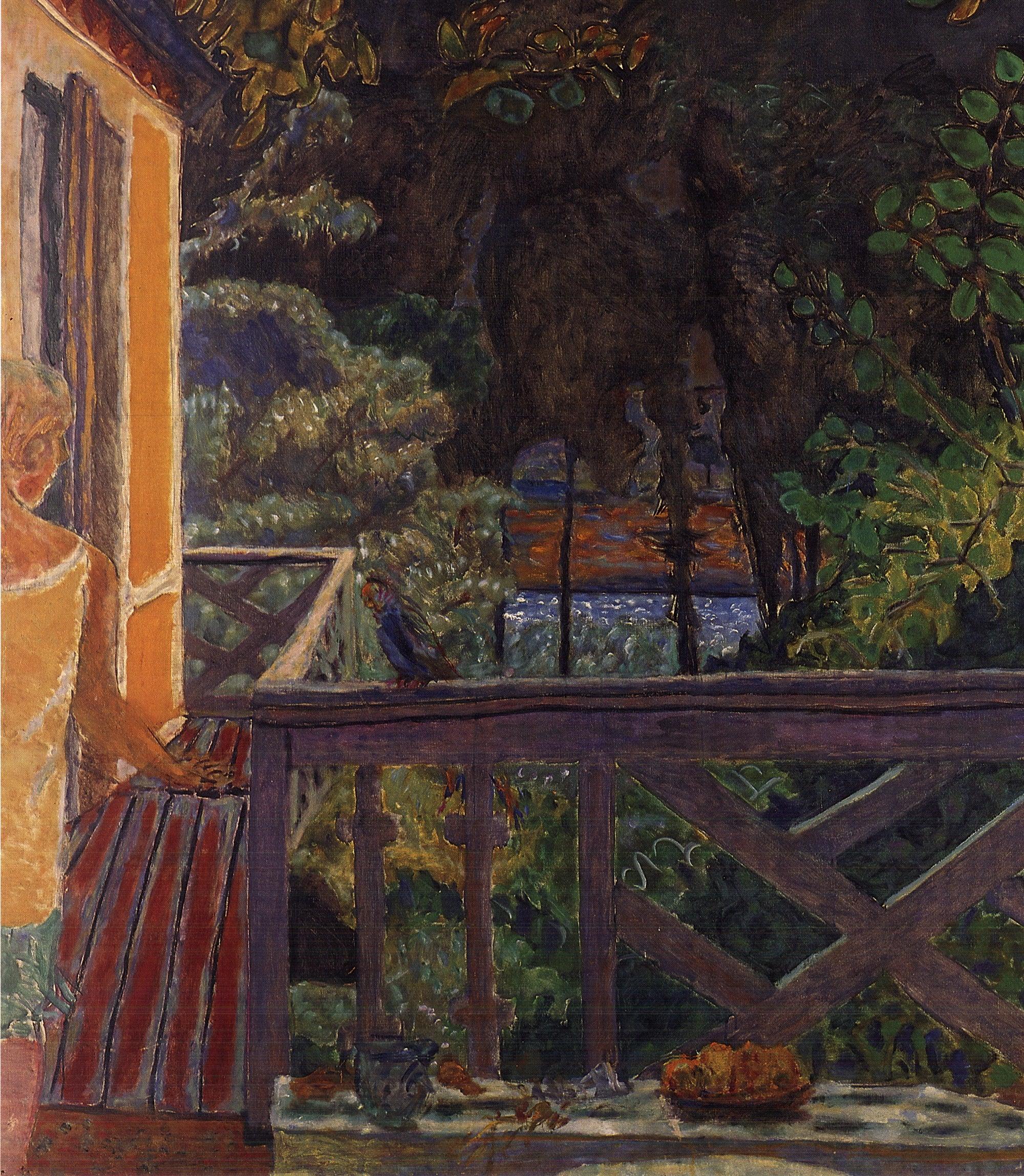 la Terasse, 1918 - Black Landscape Print by (after) Pierre Bonnard