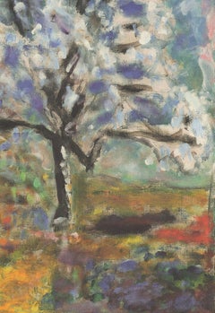 L'Amandier en Fleurs Offset Print, Impressionist Style, Unframed