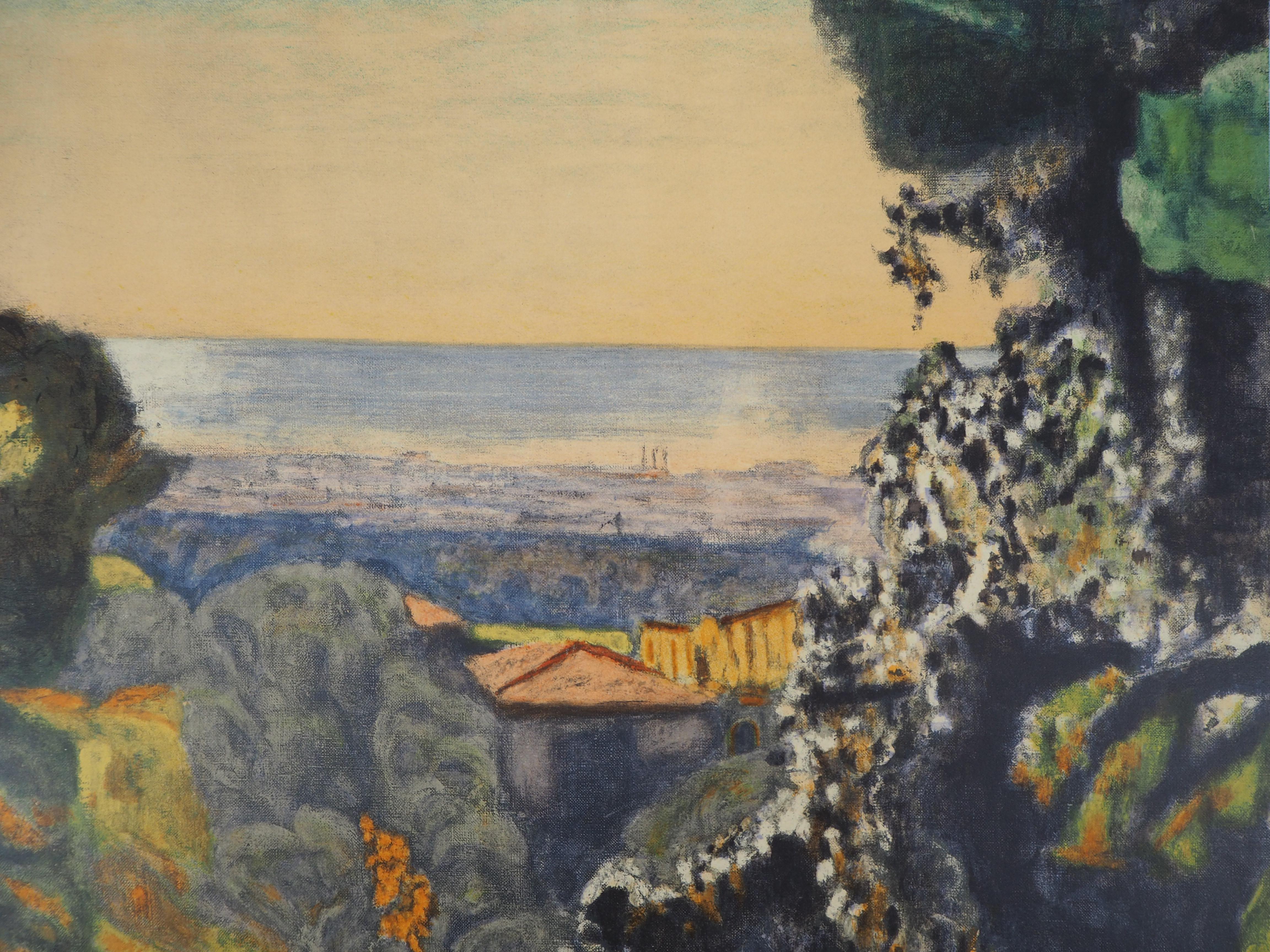 Pierre Bonnard (after)
Paesaggio in Provenza

Litografia dopo un dipinto (atelier Mourlot)
Firma stampata nella lastra
Su carta 74 x 48 cm (circa 30 x 19 pollici)

INFORMAZIONI : Rara prova della litografia realizzata per la mostra 