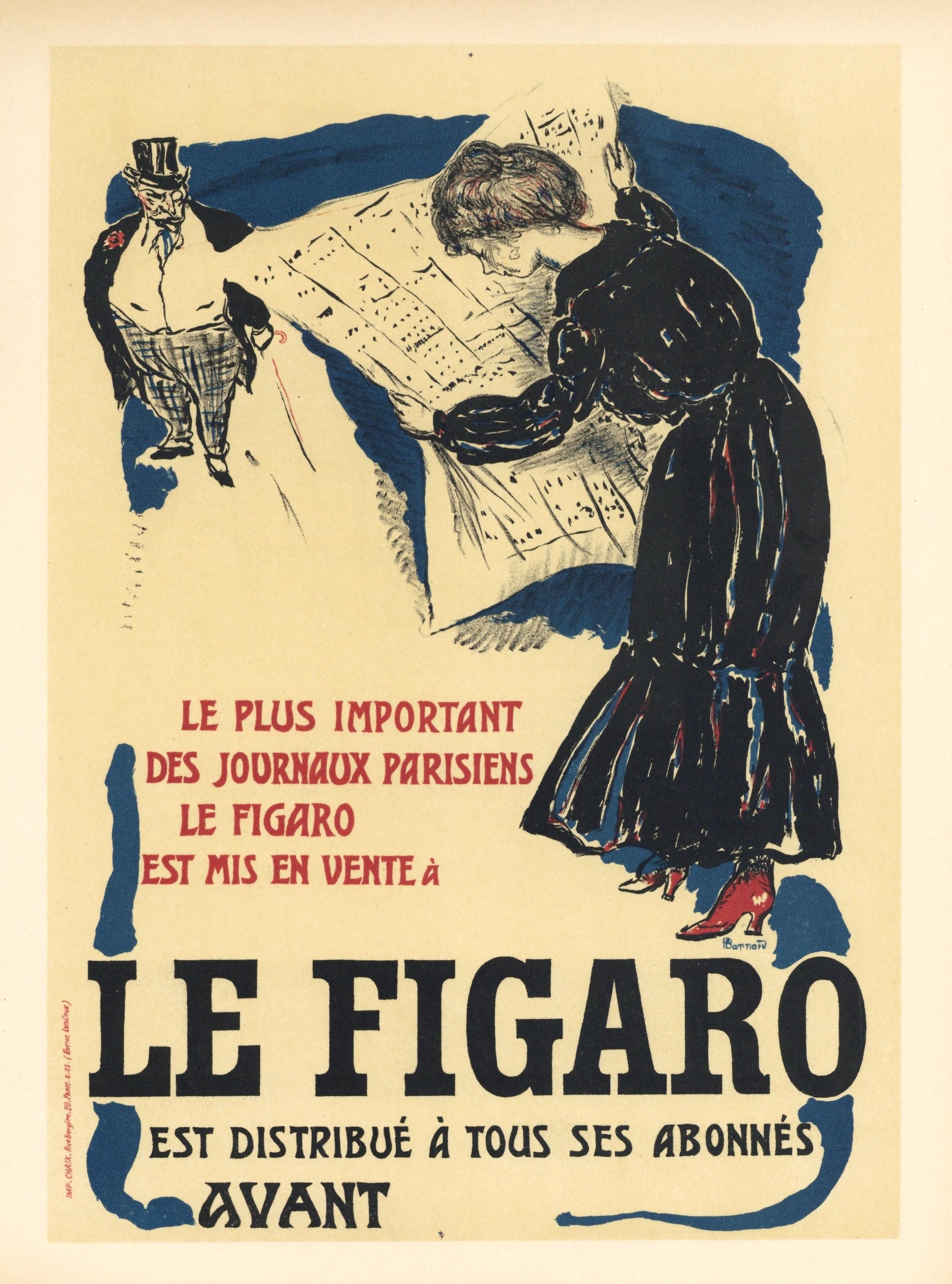 "Le Figaro" lithograph - Print by (after) Pierre Bonnard