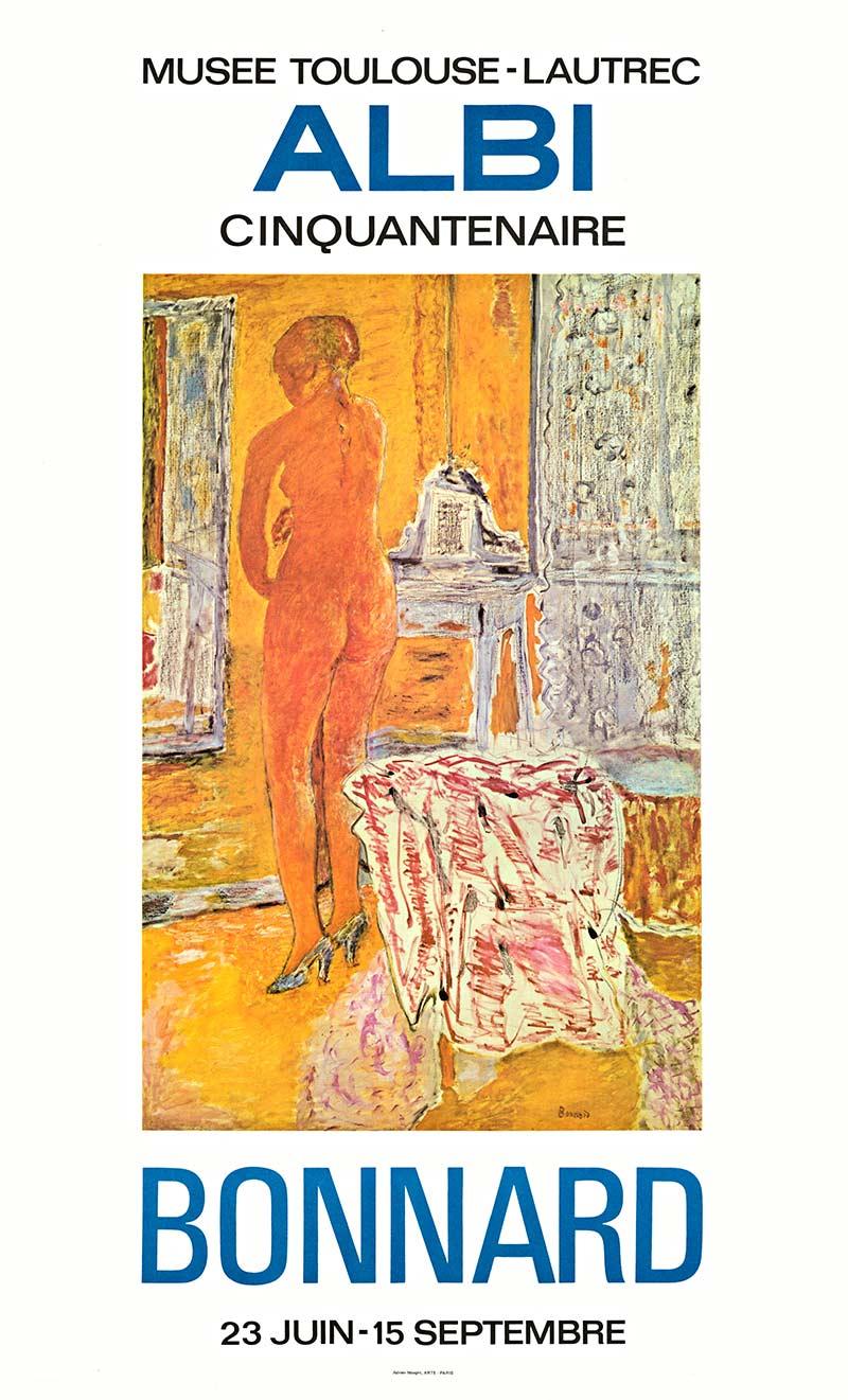 Cartel de época original de la exposición del Museo Toulouse-Lautrec en Albi