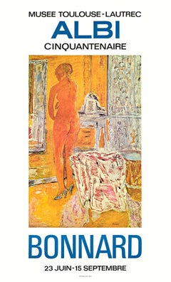 Cartel de época original de la exposición del Museo Toulouse-Lautrec en Albi