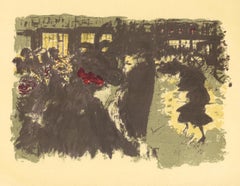 "Place le soir" lithograph