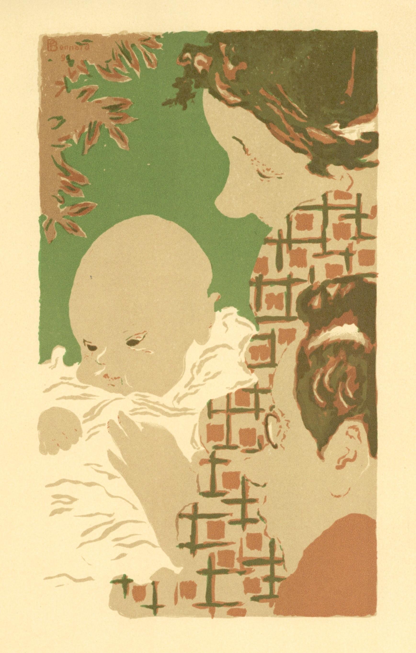 "Scene de famille" lithograph - Print by (after) Pierre Bonnard