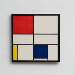 Piet Mondrian, Composition C No. III Red, Blue, and Yellow, Lithograph, Framed