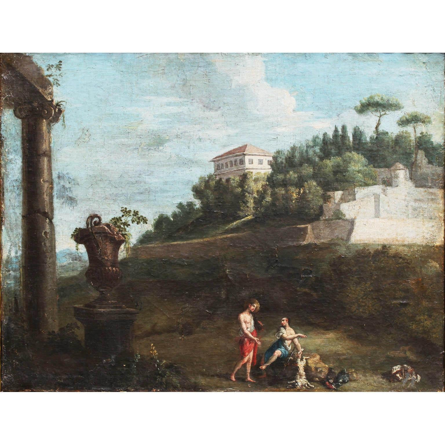 Schule von Pieter van Bloemen (Flämisch, 1657-1720) Öl auf Leinwand 