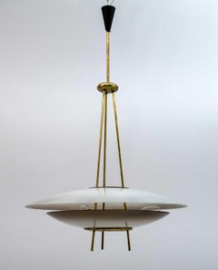 Lustre en cristal italien du milieu du siècle dernier de Pietro Chiesa par Fontana Arte, années 1950
