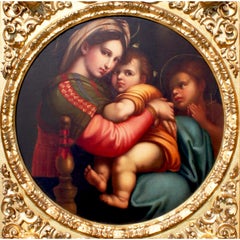 After Raffaello Sanzio 1483-1520 Raphael La Madonna della Seggiola Oil on Canvas
