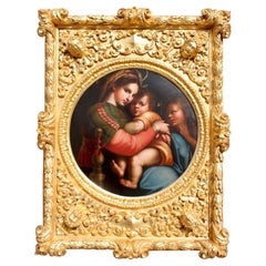 After Raffaello Sanzio 1483-1520 Raphael La Madonna della Seggiola Oil on Canvas