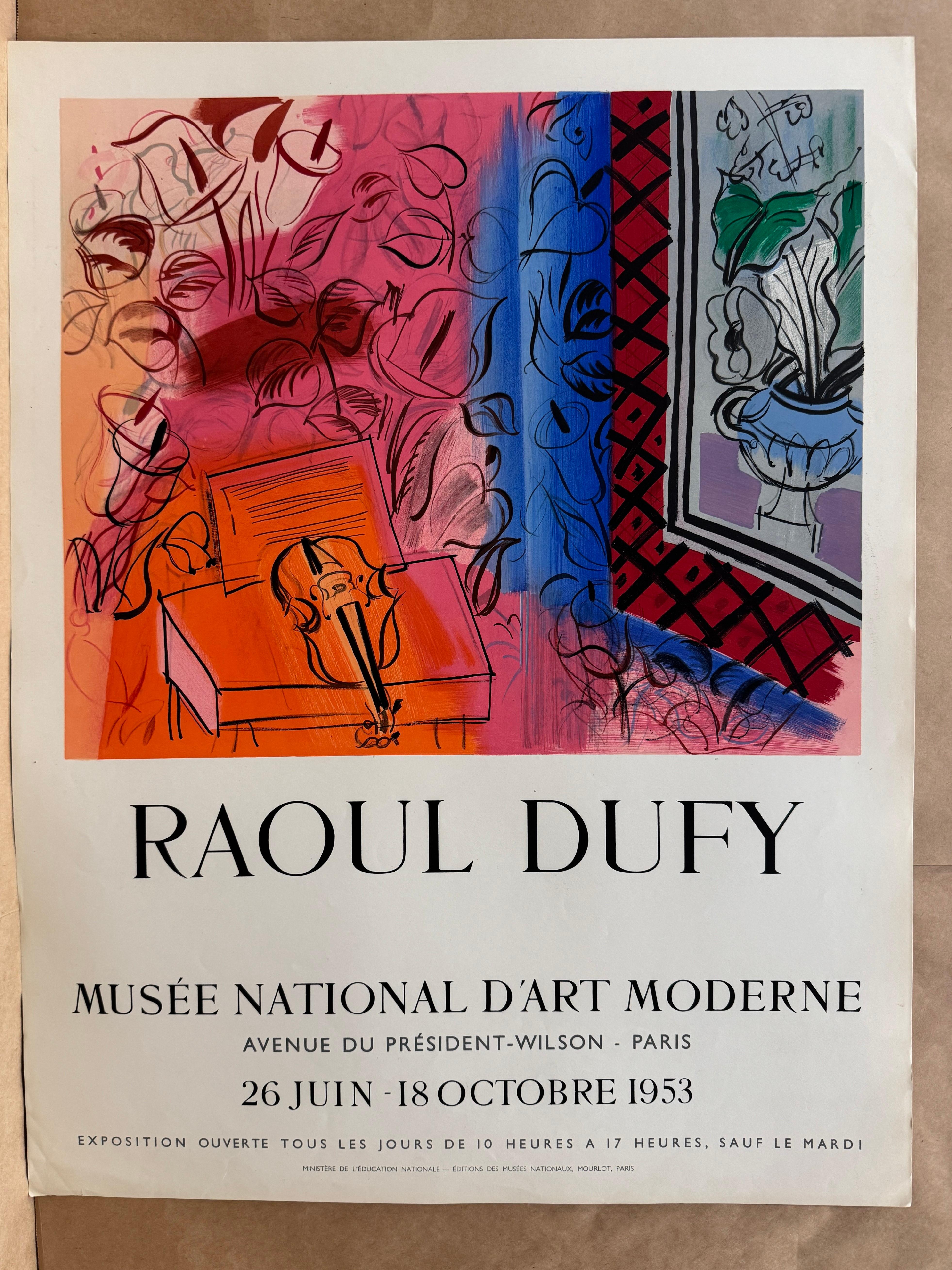 Artista: Raoul Dufy

Medio: Cartel litográfico, 1953

Dimensiones: 70 x 54 cm / 27,5 x 21 pulg.

Papel clásico para carteles - Perfecto estado A

Este cartel litográfico fue diseñado en honor del difunto artista Raoul Dufy. Fue creado para una