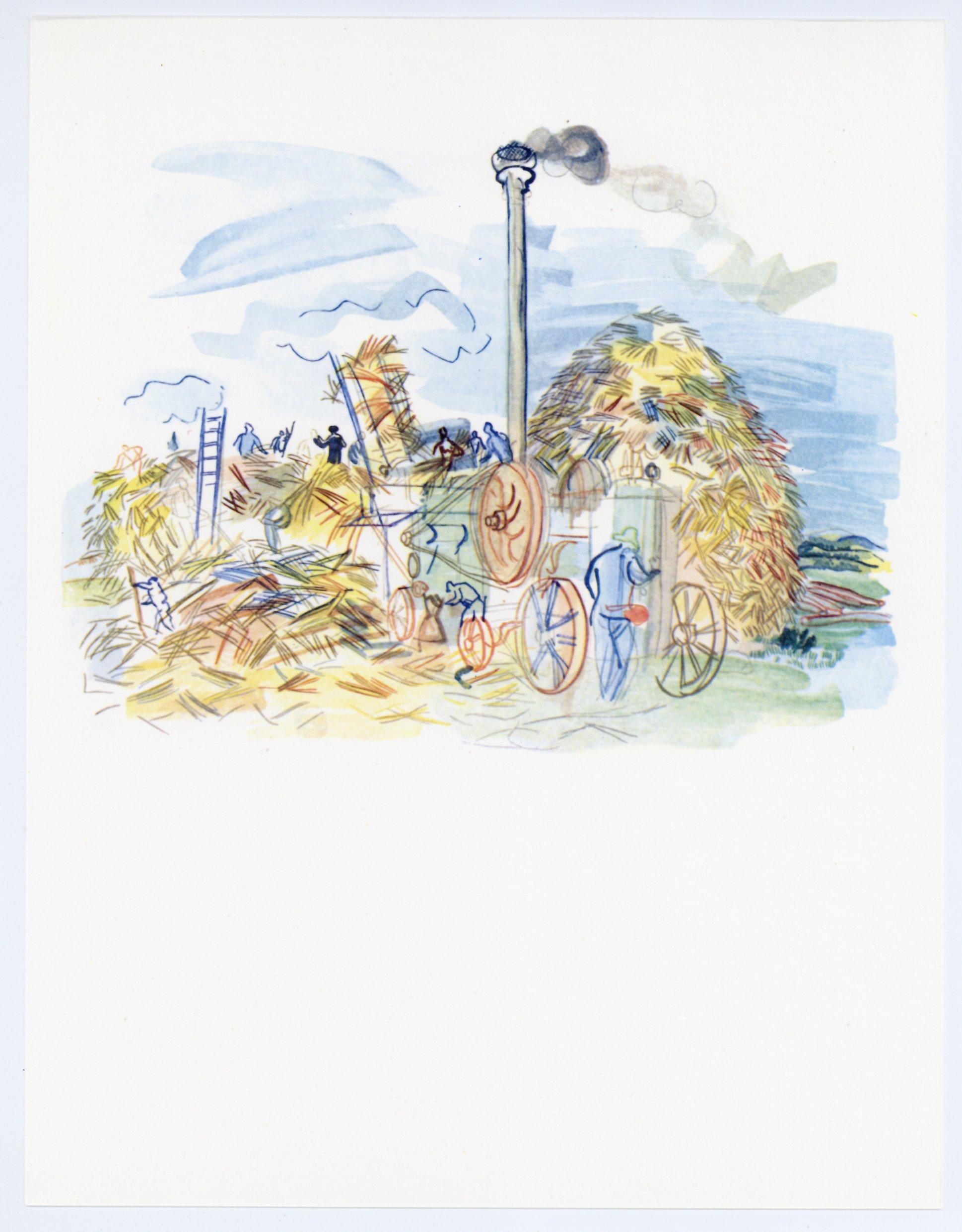 Le depiquage de Montsaunes - Print by (after) Raoul Dufy