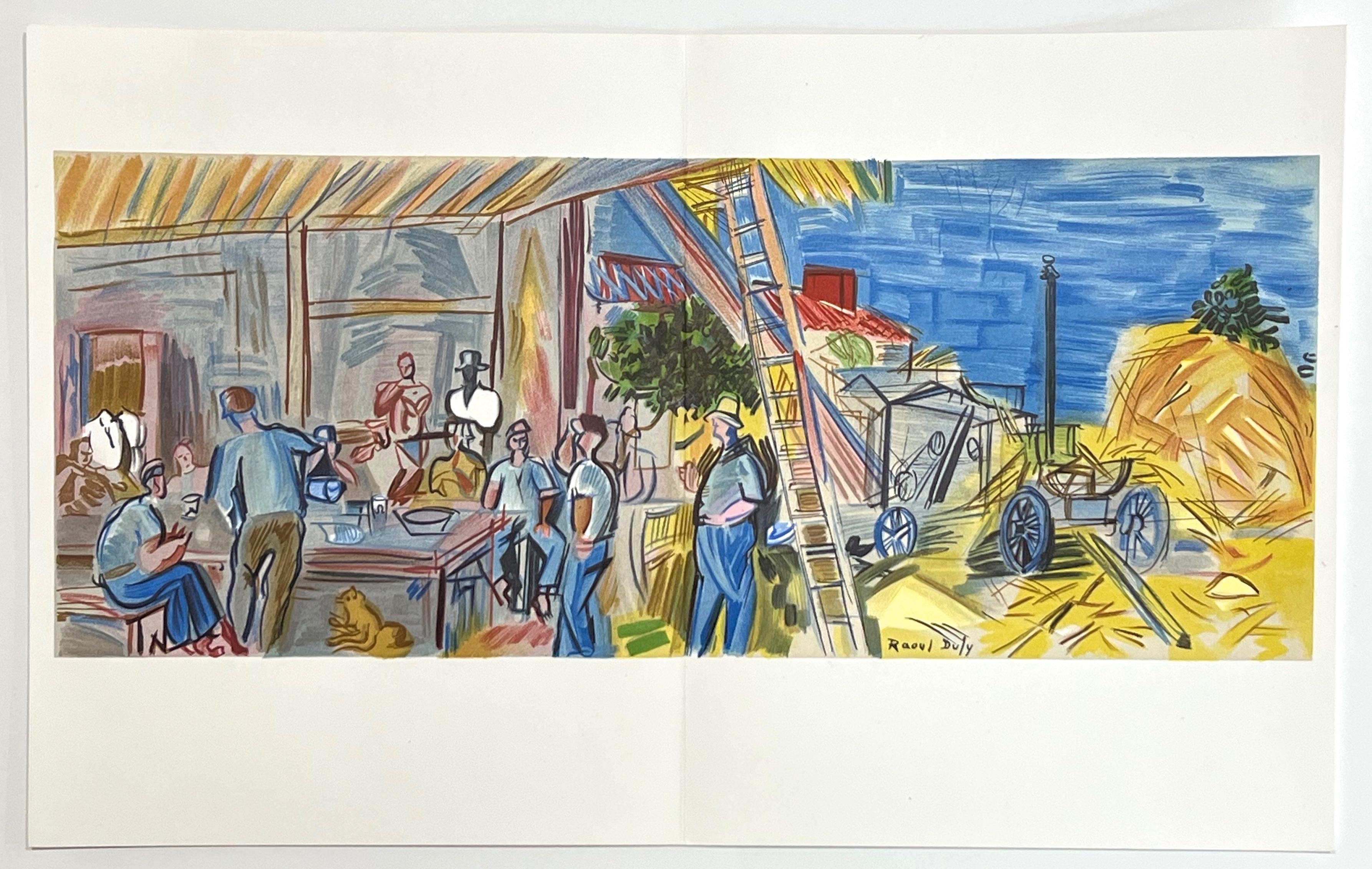 "Les Moissonneurs" lithograph - Print by (after) Raoul Dufy