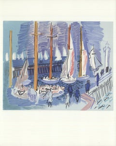 Raoul Dufy Les Regates a Honfleur Vintage Fauvist