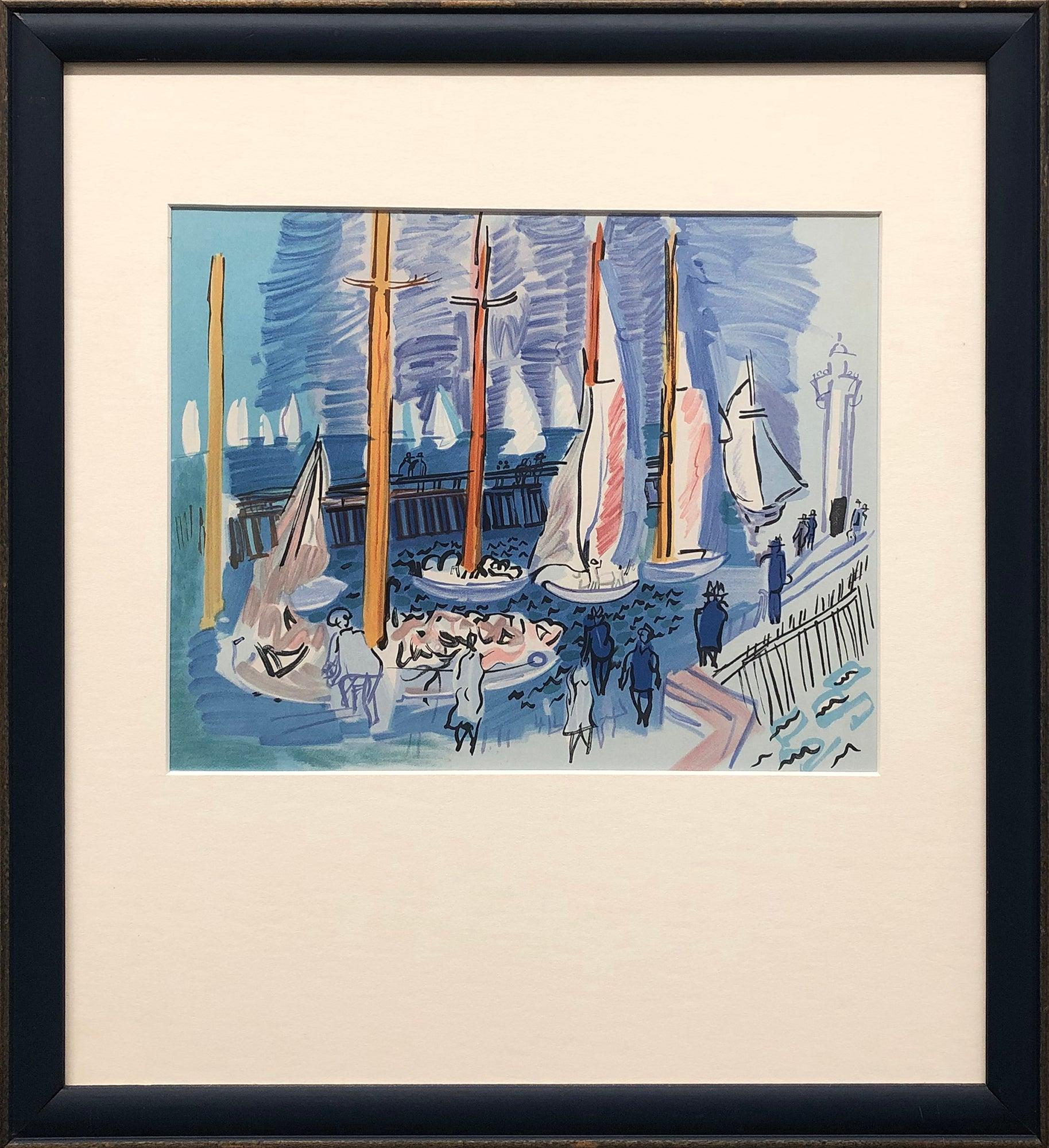 Raoul Dufy Les Regates a Honfleur, Fauvist, Vintage