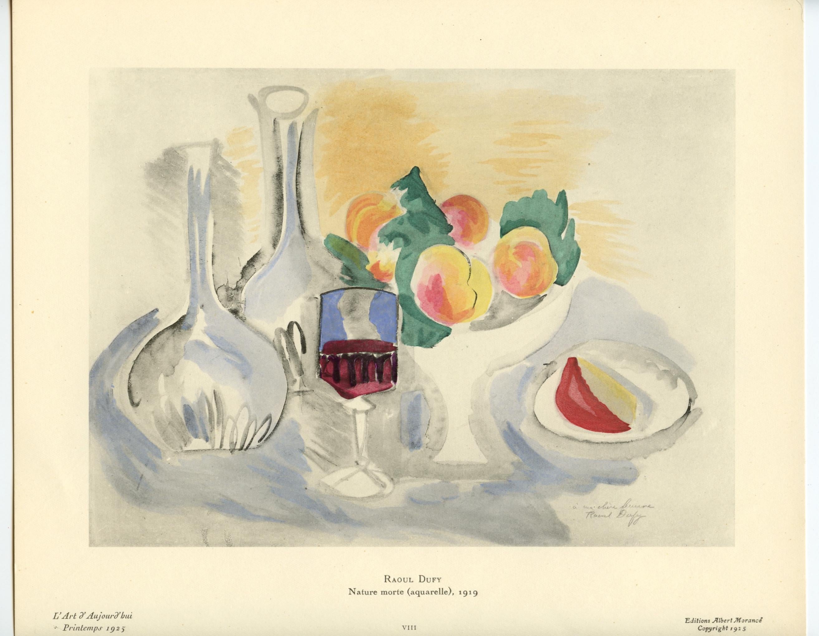 Medium: pochoir (after the watercolor). Printed in 1925 and published in Paris by Albert Morance for 