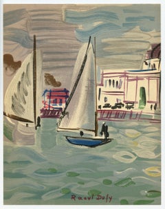 "Régates à Deauville" lithograph