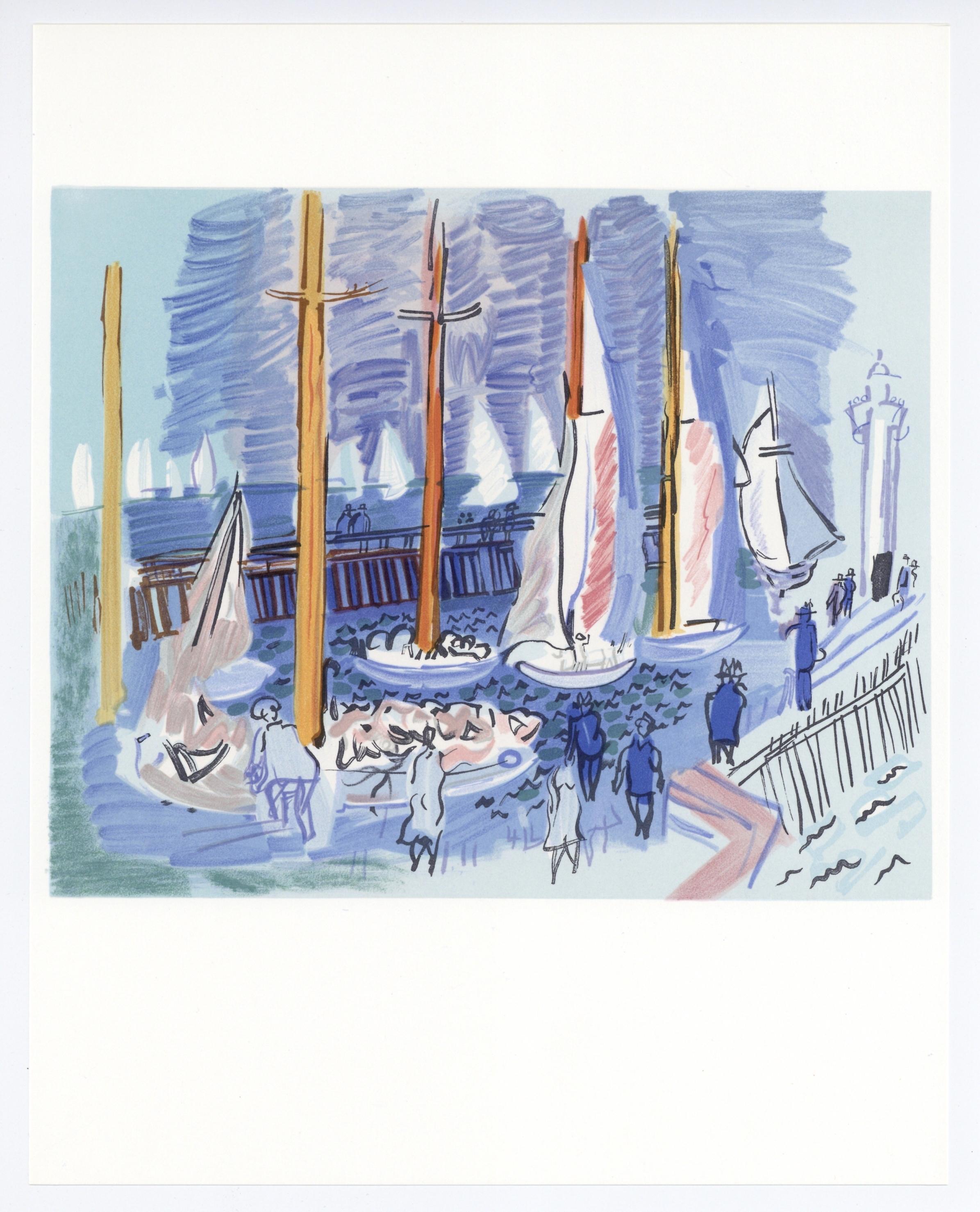 "Regates" lithograph - Print by (after) Raoul Dufy