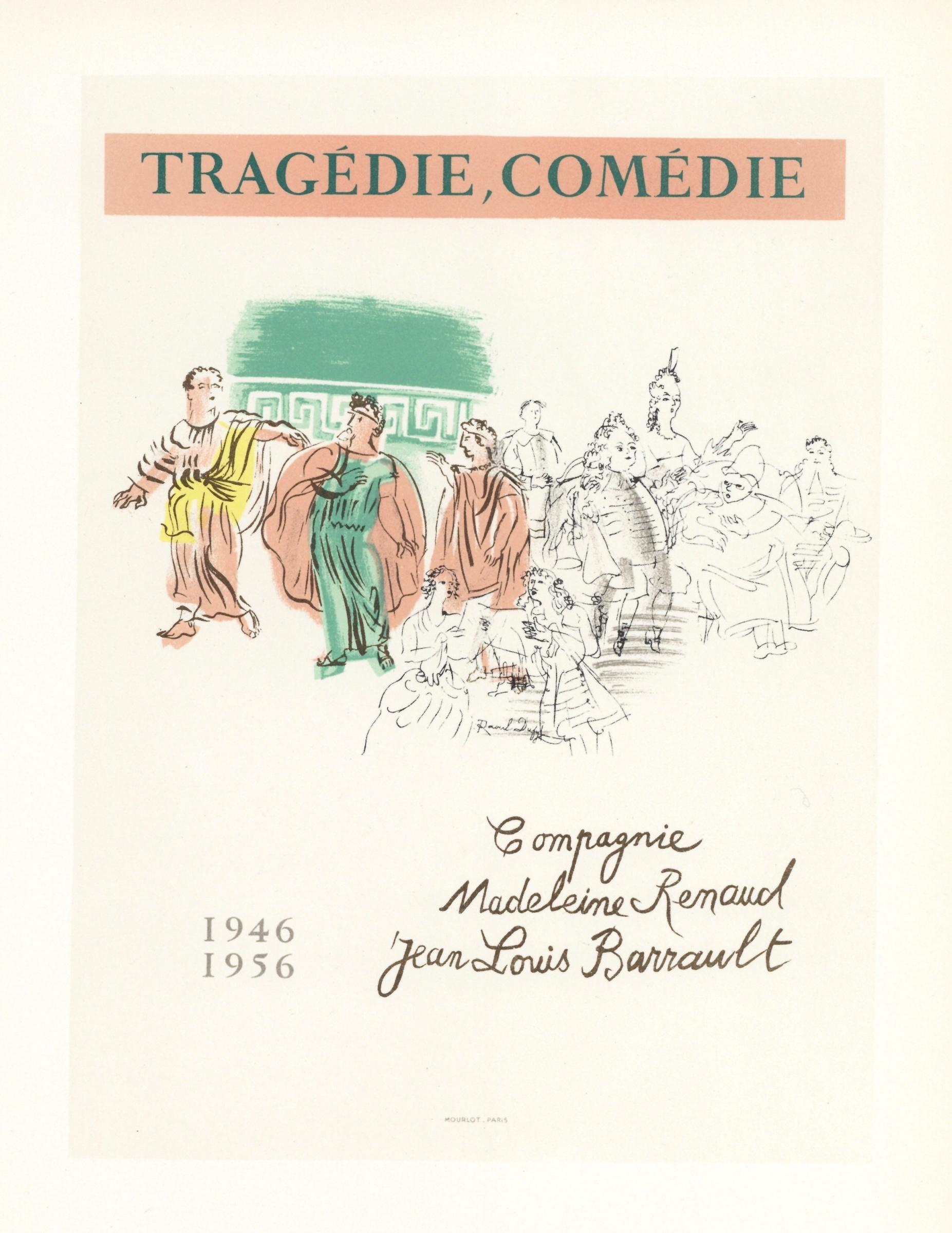 "Poster litografico "Tragedie - Comedie - Print di (after) Raoul Dufy