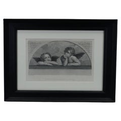 Nach Raphael: "An He Maketh His Angels Spirits" - Antiker Kupferstich