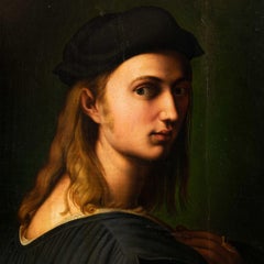 Pintor italiano - Retrato del siglo XIX inspirado en Rafael - Altoviti