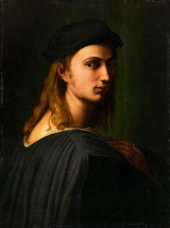 Pintor italiano - Retrato del siglo XIX inspirado en Rafael - Altoviti