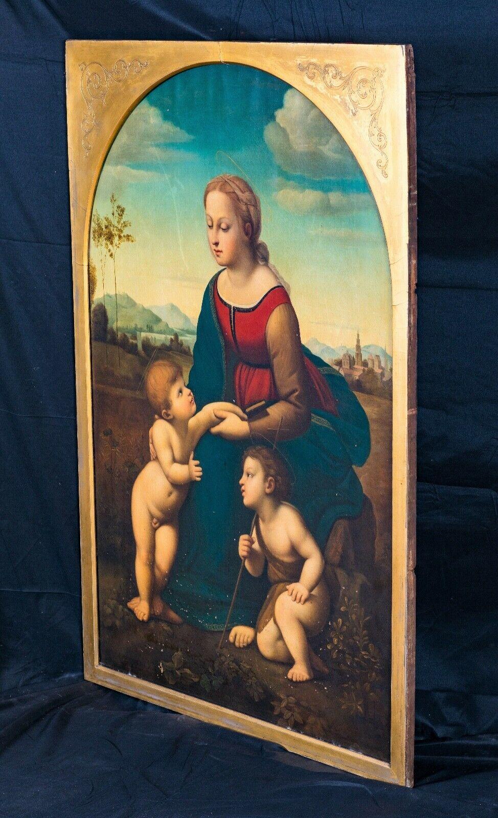 La Belle Jardinière - Holy Family, 19th Century - Painting by (after) Raphael (Raffaello Sanzio da Urbino)