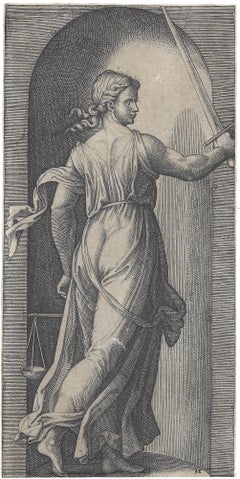 Justice by Marcantonio Raimondi, after Raphael