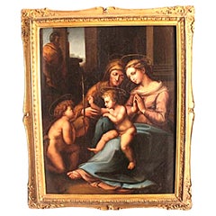 After Raphael The Madonna Of Divine Love oil on canvas