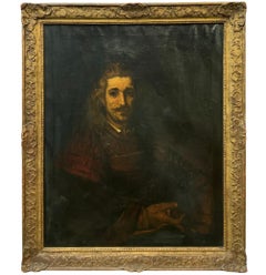 After Rembrandt Van Rijn, 19th/20th c Portrait of a Man with Magnifying Glass