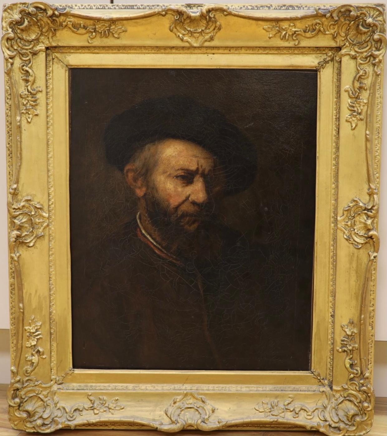 (After) Rembrandt van Rijn  Portrait Painting - Rembrandt self portrait