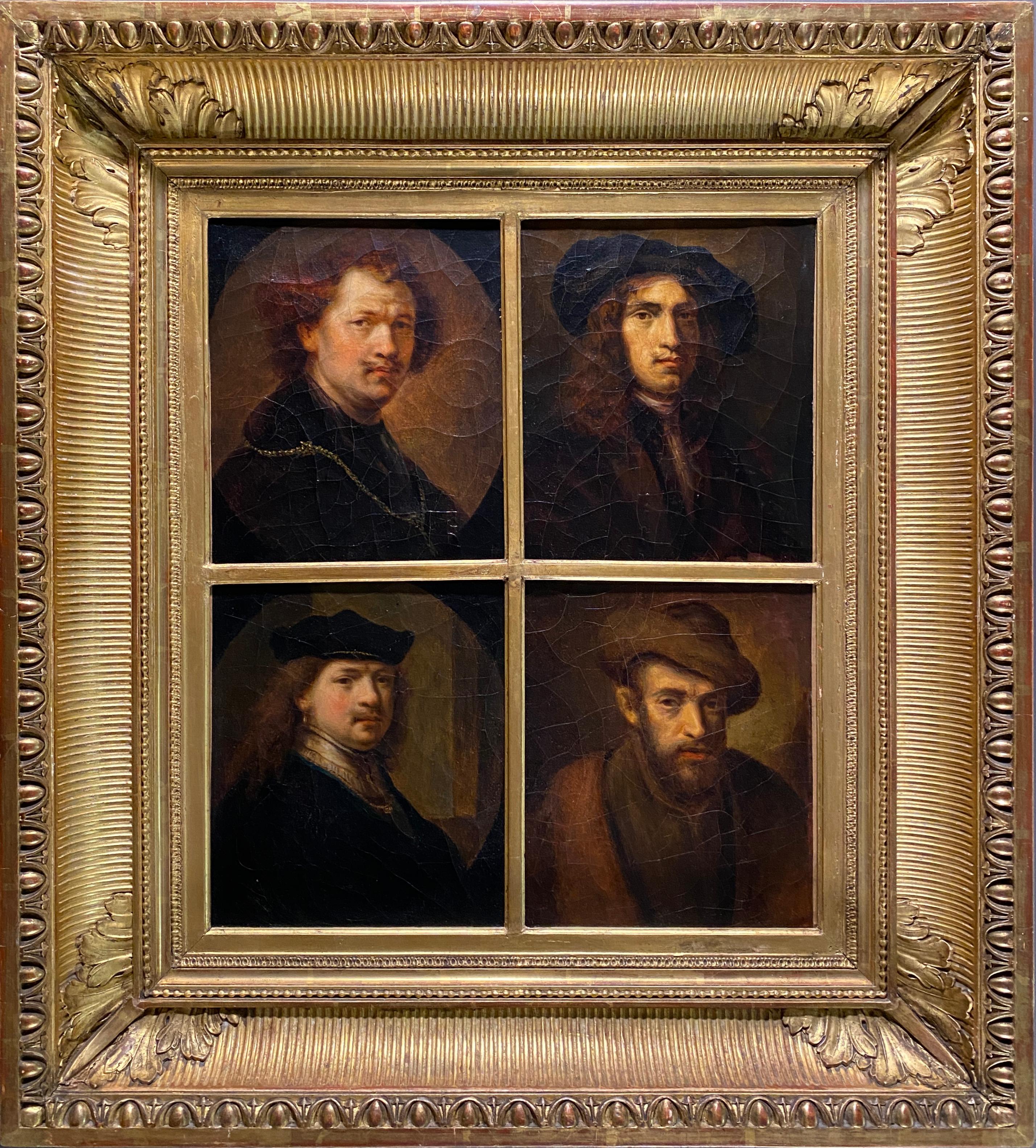 (After) Rembrandt van Rijn  Portrait Painting - Rembrandt van Rijn (After), Four Portraits and Self Portraits