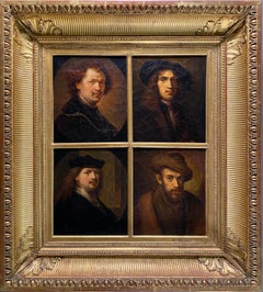 Antique Rembrandt van Rijn (After), Four Portraits and Self Portraits