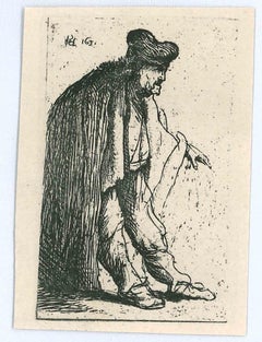 Beggar With His Left Hand Extended - Engraving after Rembrandt - 19th Century 