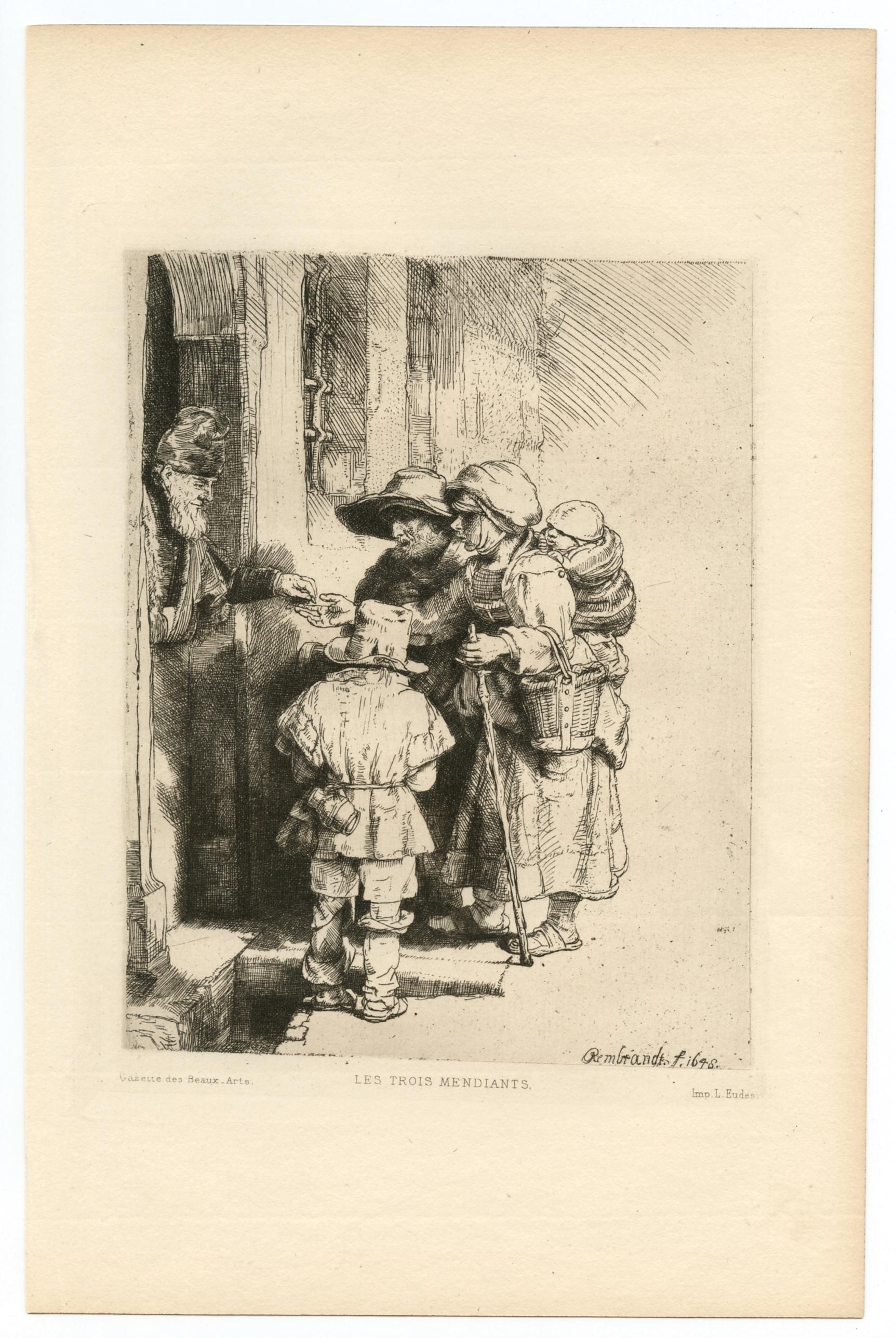 Medium: Radierung (nach Rembrandt). Auch 