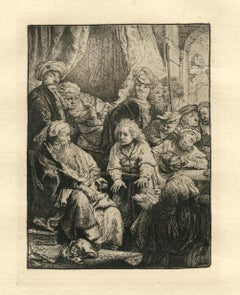 "Joseph telling his Dreams" etching