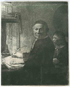 Lieven Willemsz van Coppenol - Gravure d'après Rembrandt - 19ème siècle