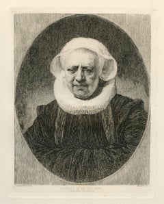 "Portrait of an Old Lady" etching