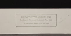 Portrait Of The Admiral's Wife-Poster. New York Graphic Society.