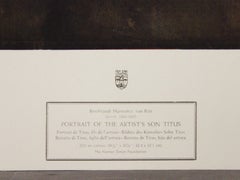 Portrait of the Artist's Son Titus-Poster. New York Graphic Society.