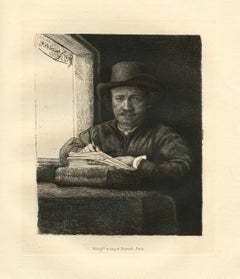 « Self-Portrait à l'eau-forte devant une fenêtre »